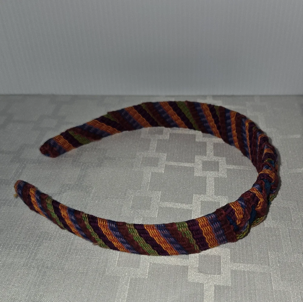 Multicolored Fabric Covered Headband, Excellent Like New Condition